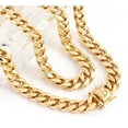 thumbnail image 3 of Cuban Link Chain Necklace Gold Stainless Steel Hip Hop Men Women Ginger Lyne Collection, 3 of 7