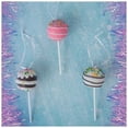 thumbnail image 3 of Set of 3 Cake pop Ornament Christmas Chocolate White Strawberry Holiday Tree, 3 of 3