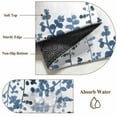 thumbnail image 6 of Round Rugs 5 Ft, Blue Leaves Non Slip Area Rugs for Kitchen Bedroom Entryway, Summer Botanical Washable Carpet Runner Rug Floor Mats for Bedroom Home Decor Farmhouse Abstract Art, 6 of 9