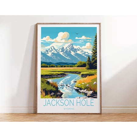 Jackson Hole Wyoming Travel Poster, Wall Art, Poster Only