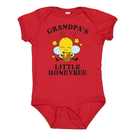 

Inktastic Cute Bee Grandpa s Little Honeybee with Stars Boys or Girls Baby Bodysuit