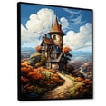 thumbnail image 2 of Designart "Old Windmill Countryside painting III" Landscape & Nature Floater Framed Wall Art Living Room, 2 of 7