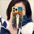 thumbnail image 1 of Funda de teléfono de chica de Ucrania para iPhone 14 13 12 11 Pro Max Mini X Xs XR 6 7 8 Plus SE 2020 funda transparente Fivean unisex, 1 of 2