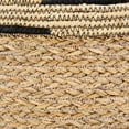 thumbnail image 6 of Northlight Set of 3 Khaki and Black Braid Weave Seagrass Storage Baskets with Handles 13.75", 6 of 6