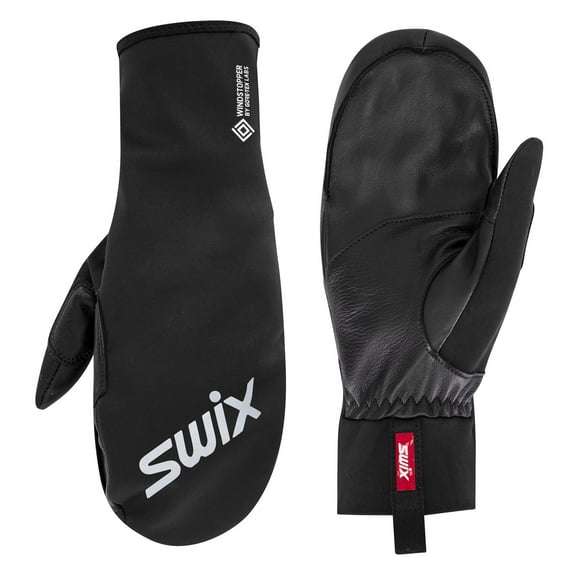 SWIX Adult Unisex Performance Gore Mittens, Color: Jet Black, Size: 10