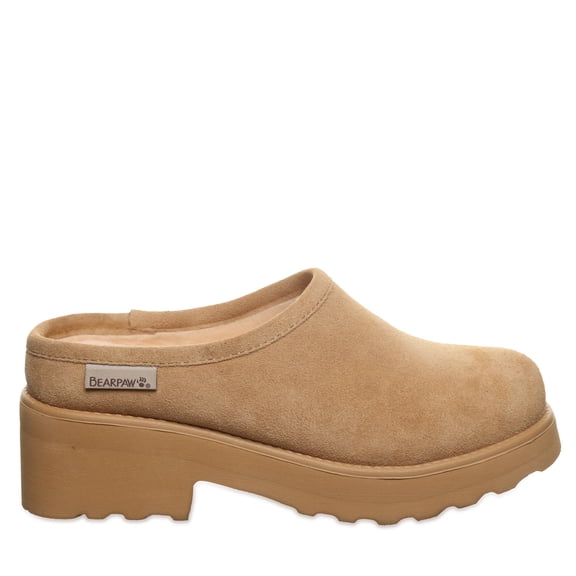 BEARPAW Women's Court Iced Coffee Clog Size 7 | Women's Boots | Comfortable Winter Boot