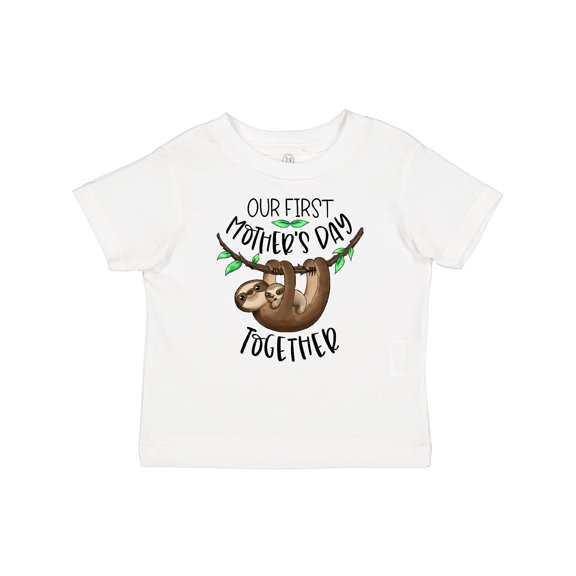 Inktastic Our 1st Mother's Day Together Cute Mom and Baby Sloth Boys or Girls Baby T-Shirt