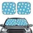 thumbnail image 2 of Haiem Cute Healthy Teeth Car Windshield Sun Shade (2 Pieces) Foldable Windshield Sun Shade Car Accessories for Truck SUV Pickup-Small, 2 of 7