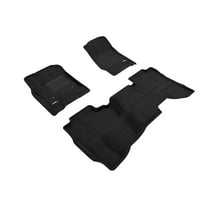 3D MAXpider All-Weather Carpeted Floor Mats Custom Fit for 2014-2019 Chevrolet Silverado Double CAB Car Floor Liners Elegant Series (1ST & 2ND Row)