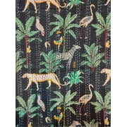 Indian Handmade Queen Cotton Kantha Quilt throw Blanket Bedspread Vintage Quilt