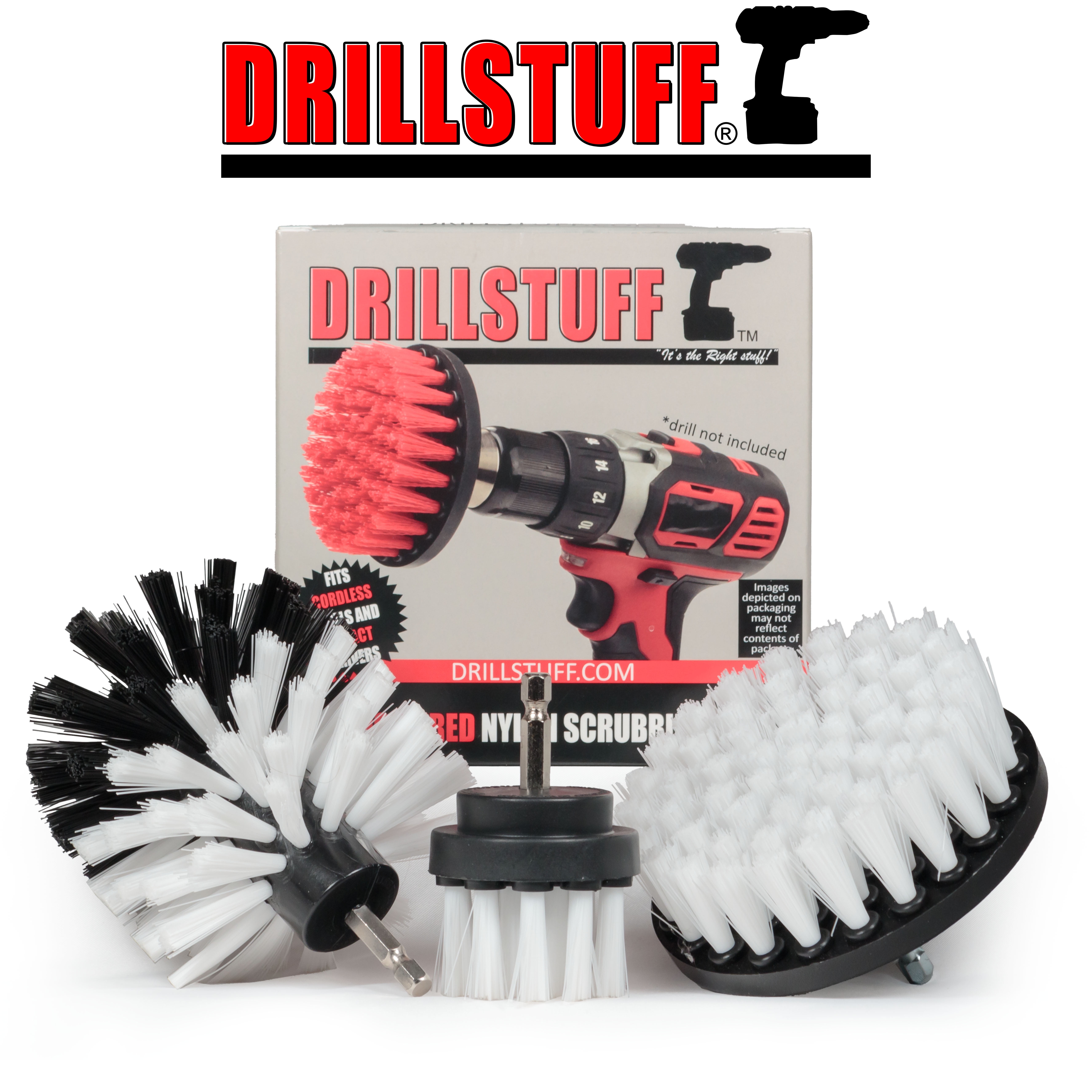 Drillstuff Drill Brush Attachment Kit Soft White Drill Brush