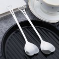 thumbnail image 4 of SPRING PARK 4Pcs/Set Spoon Heart Shape Teaspoons Cutlery Tea Spoon Stainless Steel Silver Coffee Sugar Home Office, 4 of 6