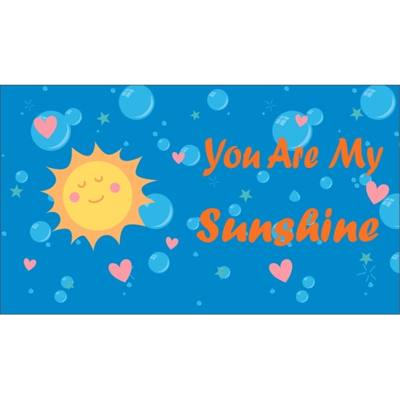 Face Smiley Sun You Are My Sunshine Decors Wall Sticker Art Design Decal for Girls Boys Kids Room Bedroom Nursery Kindergarten House Fun Home Decor Stickers Wall Art Vinyl Decoration (17x30 inch)