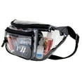thumbnail image 3 of K-Cliffs 2 Pack Clear Anti-Theft 3-Zipper PVC Fanny Pack with Black Trim, Unisex, Teen-Adult, 3 of 10