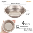 thumbnail image 5 of CHEFMADE Mini Pie Pan Set, 5-inch 4Pcs Non-Stick Carbon Steel Round Bread and Cake Bakeware for Oven and Instant Pot Baking (Champagne Gold), 5 of 8