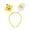 Bow tie eggshell chi, variant on FENOHREFE Chicken Rabbits Ears Hairband Photo Props Easters Hair Hoop Headband Party Headpiece Fun Headbands for Music Festival