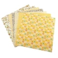 thumbnail image 3 of 7pcs 25*25cm Cotton Fabric DIY Assorted Squares Pre Cut Bedding Suite Quarters Bundle (Yellow), 3 of 5