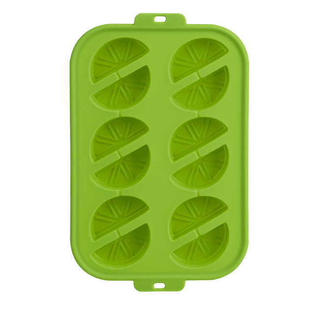 Mainstays Silicone Ice Cube Trays, Citrus Shape (12 Ice Cubes), Green