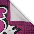 thumbnail image 3 of Ambesonne Madison Kitchen Curtains, Girls Birthday Cartoon, 55"x39", Fuchsia White and Pink, 3 of 3