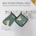 thumbnail image 4 of Yayeee Oven Mitts and Pot Holder Set of 2 Heat Resistant Kitchen Gloves Baking Hot Pad, Beige Martini, 4 of 5