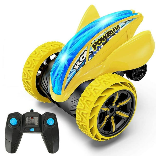 facefd Remote Control Car 2.4GHz RC Stunt Car Racing Stunt Car with Light 360° for Flips Truck High Speed Flash Racing Vehicle
