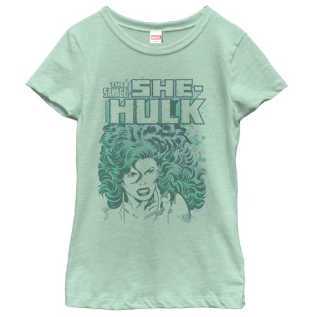 Girl s Marvel She-Hulk Graphic Tee Mint Medium