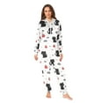 thumbnail image 4 of Adult Christmas Onesie Cute Black Cats Adult Zipper One-Piece Pajamas Unisex Pajamas with Pockets, 4 of 6