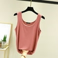 thumbnail image 4 of Women's Casual U Neck Camisole Tank Top For Home Comfort And Daily Wear Soft Stretchy Breathable Basic Layering Piece Satin Camisole for Women Lacy Top Top Pack Women Bra Tops for Women with Support, 4 of 8
