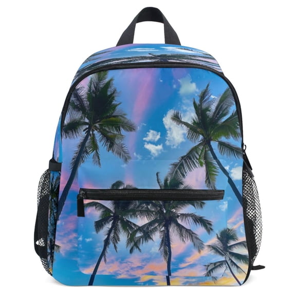 ALAZA Summer Tropical Palm Tree Pattern School Backpack Student Bookbag Mini Bag