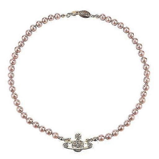 Collar de perlas de Saturno, collar de diamantes de imitación de cristal, gargantilla de perlas de imitación, collar de perlas de Saturno