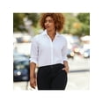 thumbnail image 3 of Lands' End Women's Plus Size Wrinkle Free No Iron Button Front Shirt, 3 of 3