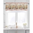 thumbnail image 2 of Easter Bunny Plaid Linen Curtain Valance for Bedroom/Bathroom/Kitchen/Office/Living/Dining Room Windows,Spring Garden Flower Eggs Herbs Pink Pocket Topper Drapes Decorative Cafe Drapery Panel 54x18, 2 of 6