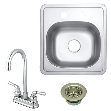 Kingston Brass 15 L X 16 W Undermount Kitchen Sink With Faucet And Strainer