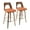 Orange, variant on Trilogy Mid-Century Modern Barstool in Walnut and Orange Fabric by LumiSource - Set of 2