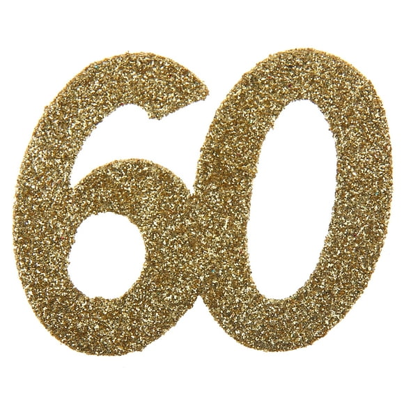 60th Birthday Gold Sprinkles Decorations: Elegant & Trendy Party Essentials