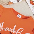 thumbnail image 5 of HCNTES Baby Girl Clothes Winter Girls 2 Outfits Girls 6 9 12 18 Months Long Sleeve Letter "thankful grateful and blessed" Pumpkin Print Sweatshirt Pants Clothing Set, 5 of 7