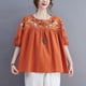 thumbnail image 3 of Primavera Tops para las Mujeres Algodón, Algodón Y Lino Impreso, Manga Corta Cuello Redondo Top / Camisa, 3 of 3