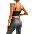 thumbnail image 5 of Liacowi Women Lace Camisole, Spaghetti Straps Backless See-through Bustier Irregular Hem Bralette, 5 of 6