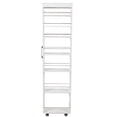 thumbnail image 4 of Jopath 7 Tier Pull-Out Multi-Tier Storage with Handle and Wheels, Single-Sided Open Shelf Multi-Functional Storage for Kitchen Living Room Narrow Spaces White, 4 of 9