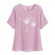 thumbnail image 1 of Vestidos Casuales Para Mujer, Blusas De Mujer De Moda Camisetas estampadas de moda para mujer, blusas casuales de lino holgadas de manga corta con cuello redondo y raglán, 1 of 6