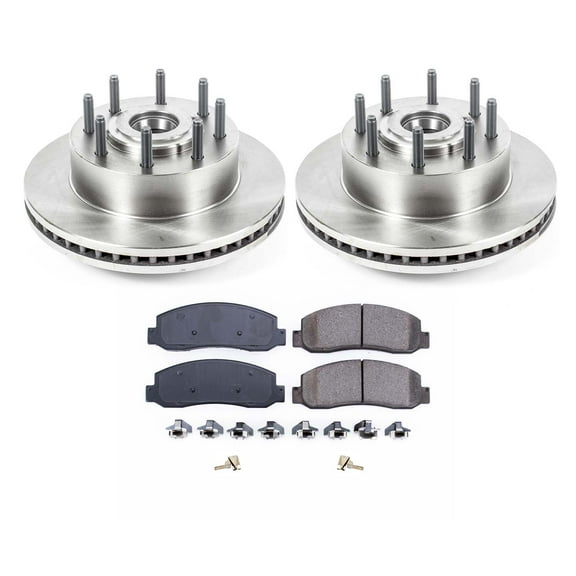 Ultimate Brakes Front Semi-Metallic Brake Pad and Rotor Kit with Hardware WM80098