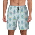 thumbnail image 3 of Uemuo Sea Turtle Pattern Mens Swim Trunks Quick Dry Board Shorts with Mesh Lining, Stretch Beach Shorts Quick Dry No-Chafing Board Shorts-X-Large, 3 of 9