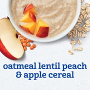 (3 pack) Gerber Stage 2 Baby Food, Oatmeal Lentil Peach & Apple Cereal, Baby Cereal, 8 oz Canister