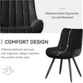 thumbnail image 5 of Hawsaiy Modern Dining Chairs Set of 2, Cat Scratch-Resistant Faux Leather Upholstered Kitchen Side Chairs with Thick Cushions & Metal Legs, Black, 5 of 9
