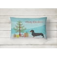 thumbnail image 2 of Carolines Treasures BB2900PW1216 Dachshund Merry Christmas Tree Canvas Fabric Decorative Pillow, 2 of 3