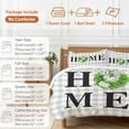 thumbnail image 6 of Home 4 Piece Duvet Cover Set Full Size Spring Country Farm Green Boxwood Flowers Wreath Grey Plaid Soft Bedding Set Comforter Cover, 1 Duvet Cover 1 Flat Sheets and 2 Pillowcases, 6 of 9