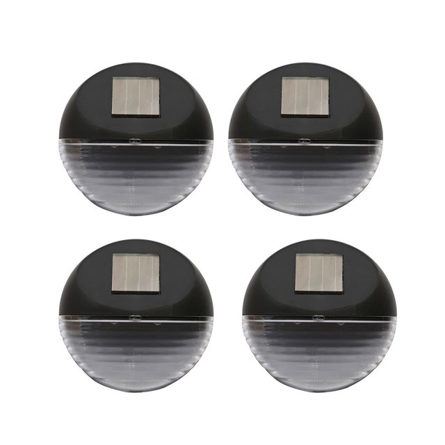 Bearachild 4 piezas de lámpara de valla con energía solar, luz de paisaje, lámpara de pared decorativa, lámpara de decoración de luz de calle compacta, Iluminación y accesorios Bearachild HA018517-00