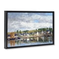 thumbnail image 2 of Stupell Industries Coastal Village By A River Black Floating Frame Canvas Art, 25 x 17, by Eugene Boudin, 2 of 8