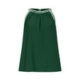 thumbnail image 4 of Penkiiy Women's Chiffon Sleeveless Top | Summer Fashion Solid Color Halter Neck Cami, Trendy & Comfy Staple M Green, 4 of 6