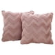 thumbnail image 4 of Funda de almohada de felpa de color liso con patrón de ondas de estilo para sala de estar, sofá, almohada geométrica, funda de almohada con pelo bordado, 4 of 6